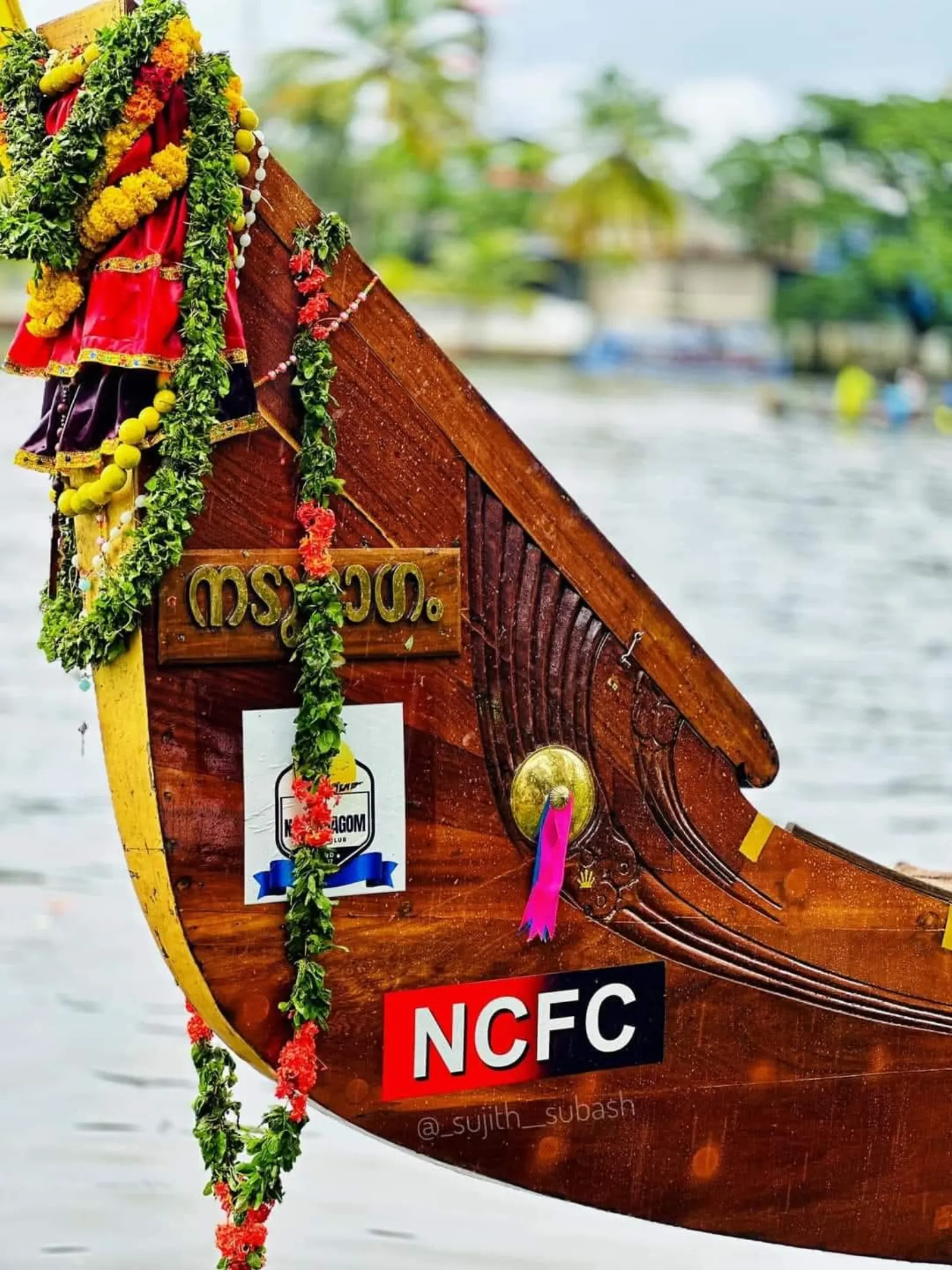 The decorated prow of Nadubhagam Chundan